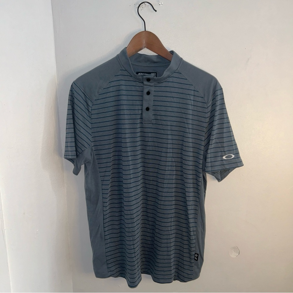 MEN'S OAKLEY FRINGE STRIPE golf shirt, size S